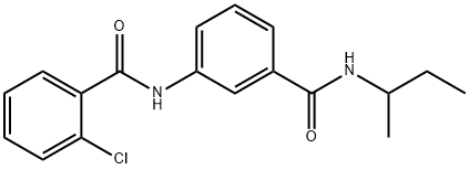 N-{3-[(sec-butylamino)carbonyl]phenyl}-2-chlorobenzamide Struktur