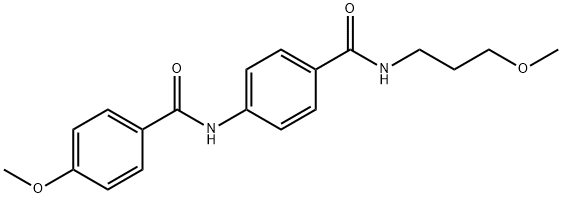 4-methoxy-N-(4-{[(3-methoxypropyl)amino]carbonyl}phenyl)benzamide Struktur