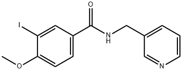 3-iodo-4-methoxy-N-(3-pyridinylmethyl)benzamide Struktur