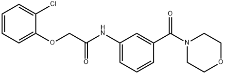 2-(2-chlorophenoxy)-N-[3-(4-morpholinylcarbonyl)phenyl]acetamide Struktur