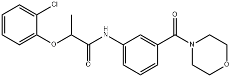 2-(2-chlorophenoxy)-N-[3-(4-morpholinylcarbonyl)phenyl]propanamide Struktur