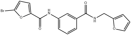 5-bromo-N-(3-{[(2-furylmethyl)amino]carbonyl}phenyl)-2-furamide Struktur