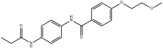 4-(2-methoxyethoxy)-N-[4-(propionylamino)phenyl]benzamide Struktur