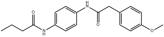 N-(4-{[2-(4-methoxyphenyl)acetyl]amino}phenyl)butanamide Struktur