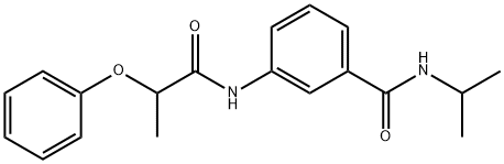 N-isopropyl-3-[(2-phenoxypropanoyl)amino]benzamide Struktur