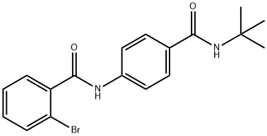 2-bromo-N-{4-[(tert-butylamino)carbonyl]phenyl}benzamide Struktur