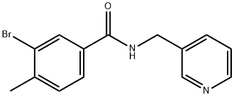 3-bromo-4-methyl-N-(3-pyridinylmethyl)benzamide Struktur