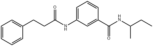 N-(sec-butyl)-3-[(3-phenylpropanoyl)amino]benzamide Struktur