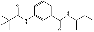 N-(sec-butyl)-3-[(2,2-dimethylpropanoyl)amino]benzamide Struktur