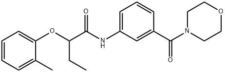 2-(2-methylphenoxy)-N-[3-(4-morpholinylcarbonyl)phenyl]butanamide Struktur