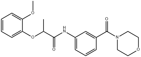 2-(2-methoxyphenoxy)-N-[3-(4-morpholinylcarbonyl)phenyl]propanamide Struktur