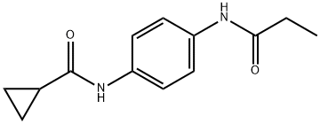 N-[4-(propionylamino)phenyl]cyclopropanecarboxamide Struktur