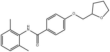 N-(2,6-dimethylphenyl)-4-(tetrahydro-2-furanylmethoxy)benzamide Struktur