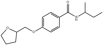 N-(sec-butyl)-4-(tetrahydro-2-furanylmethoxy)benzamide Struktur