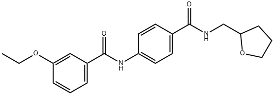 3-ethoxy-N-(4-{[(tetrahydro-2-furanylmethyl)amino]carbonyl}phenyl)benzamide Struktur