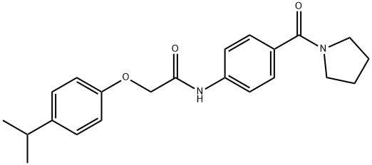 2-(4-isopropylphenoxy)-N-[4-(1-pyrrolidinylcarbonyl)phenyl]acetamide Struktur