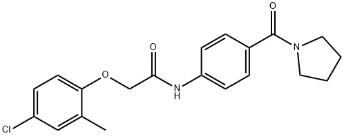 2-(4-chloro-2-methylphenoxy)-N-[4-(1-pyrrolidinylcarbonyl)phenyl]acetamide Struktur