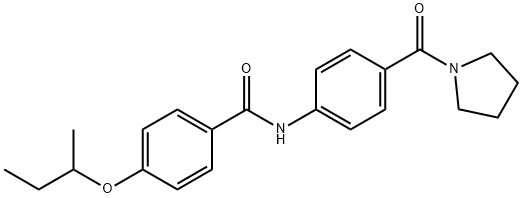 4-(sec-butoxy)-N-[4-(1-pyrrolidinylcarbonyl)phenyl]benzamide Struktur