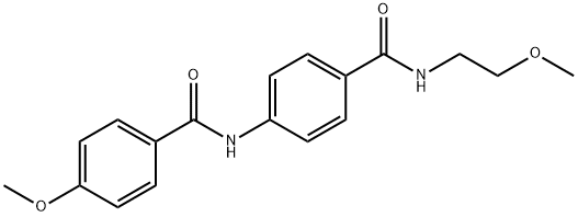 4-methoxy-N-(4-{[(2-methoxyethyl)amino]carbonyl}phenyl)benzamide Struktur