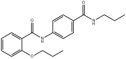 2-propoxy-N-{4-[(propylamino)carbonyl]phenyl}benzamide Struktur