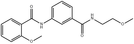 2-methoxy-N-(3-{[(2-methoxyethyl)amino]carbonyl}phenyl)benzamide Struktur