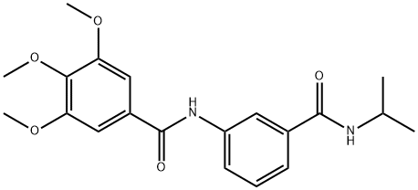 N-{3-[(isopropylamino)carbonyl]phenyl}-3,4,5-trimethoxybenzamide Struktur