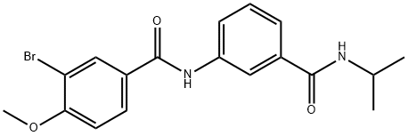 3-bromo-N-{3-[(isopropylamino)carbonyl]phenyl}-4-methoxybenzamide Struktur