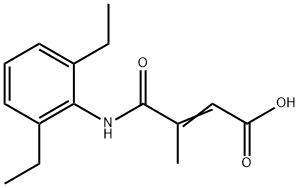 4-(2,6-diethylanilino)-3-methyl-4-oxo-2-butenoic acid Struktur