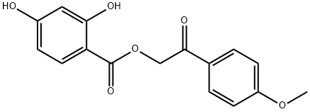 2-(4-methoxyphenyl)-2-oxoethyl 2,4-dihydroxybenzoate Struktur