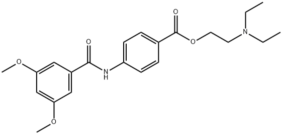 2-(diethylamino)ethyl 4-[(3,5-dimethoxybenzoyl)amino]benzoate Struktur