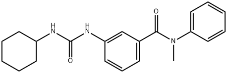 3-{[(cyclohexylamino)carbonyl]amino}-N-methyl-N-phenylbenzamide Struktur