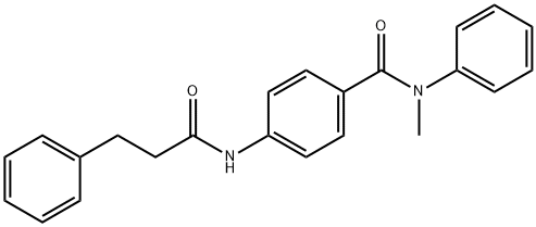 N-methyl-N-phenyl-4-[(3-phenylpropanoyl)amino]benzamide Struktur