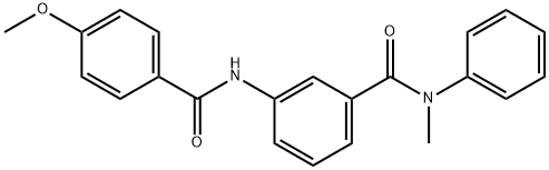 3-[(4-methoxybenzoyl)amino]-N-methyl-N-phenylbenzamide Struktur