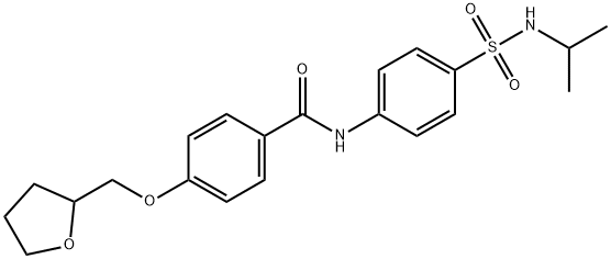 N-{4-[(isopropylamino)sulfonyl]phenyl}-4-(tetrahydro-2-furanylmethoxy)benzamide Struktur