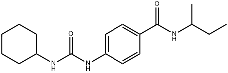 N-(sec-butyl)-4-{[(cyclohexylamino)carbonyl]amino}benzamide Struktur