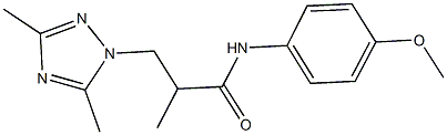 3-(3,5-dimethyl-1H-1,2,4-triazol-1-yl)-N-(4-methoxyphenyl)-2-methylpropanamide Struktur