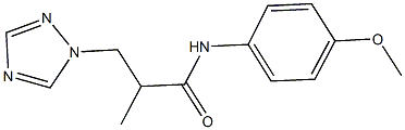 N-(4-methoxyphenyl)-2-methyl-3-(1H-1,2,4-triazol-1-yl)propanamide Struktur