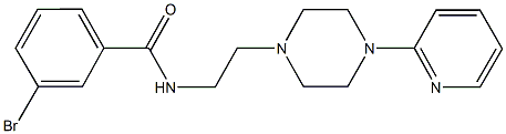 3-bromo-N-{2-[4-(2-pyridinyl)-1-piperazinyl]ethyl}benzamide Struktur