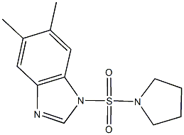 5,6-dimethyl-1-(1-pyrrolidinylsulfonyl)-1H-benzimidazole Struktur