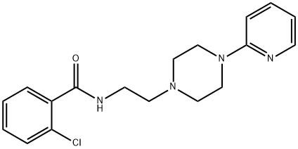 2-chloro-N-{2-[4-(2-pyridinyl)-1-piperazinyl]ethyl}benzamide Struktur