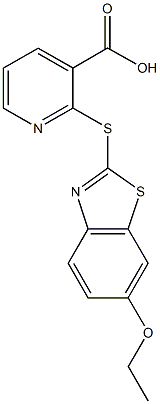 2-[(6-ethoxy-1,3-benzothiazol-2-yl)sulfanyl]nicotinic acid Struktur