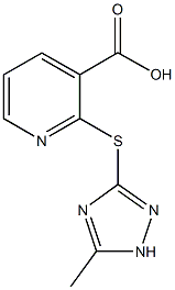 2-[(5-methyl-1H-1,2,4-triazol-3-yl)sulfanyl]nicotinic acid Struktur