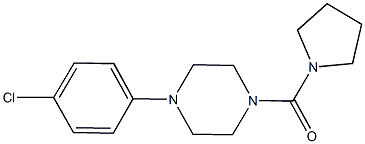 1-(4-chlorophenyl)-4-(1-pyrrolidinylcarbonyl)piperazine Struktur