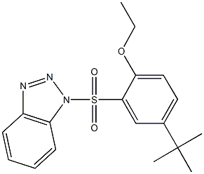 2-(1H-1,2,3-benzotriazol-1-ylsulfonyl)-4-tert-butylphenyl ethyl ether Struktur