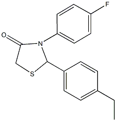 2-(4-ethylphenyl)-3-(4-fluorophenyl)-1,3-thiazolidin-4-one Struktur