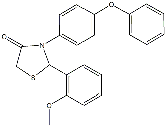 2-(2-methoxyphenyl)-3-(4-phenoxyphenyl)-1,3-thiazolidin-4-one Struktur