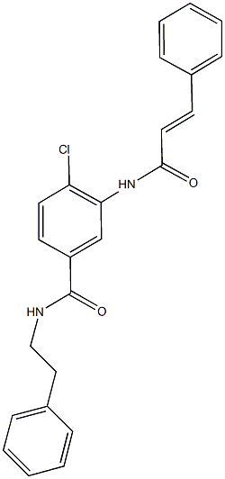 4-chloro-3-(cinnamoylamino)-N-(2-phenylethyl)benzamide Struktur