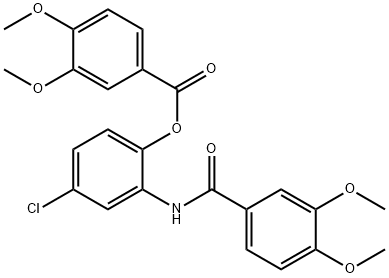 4-chloro-2-[(3,4-dimethoxybenzoyl)amino]phenyl 3,4-dimethoxybenzoate Struktur