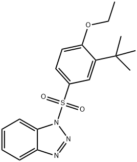 4-(1H-1,2,3-benzotriazol-1-ylsulfonyl)-2-tert-butylphenyl ethyl ether Struktur