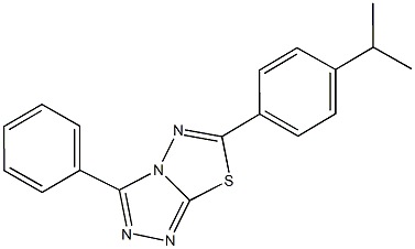 6-(4-isopropylphenyl)-3-phenyl[1,2,4]triazolo[3,4-b][1,3,4]thiadiazole Struktur